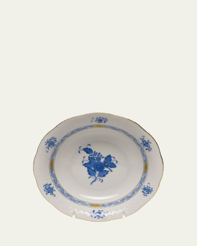 Chinese Bouquet Blue Oatmeal Bowl